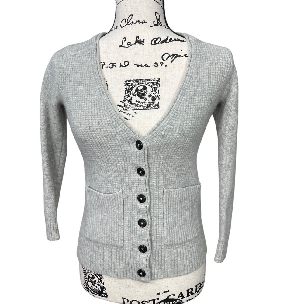 Madewell Grey Pocketed Wool Cardigan Size XS
